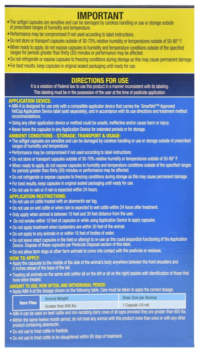 AiM - A Insecticide Gel Caps - Jeffers - Animal Health & Wellness > Fly & Insect Control