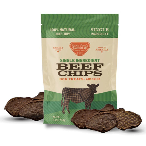 Air - Dried All Natural Single Ingredient Dog Treats – Beef, Chicken, Elk, Sweet Potato & Turkey Tendon, Grain - Free, High Protein, Made in USA - GFFA3 - Elk - 4oz - 1