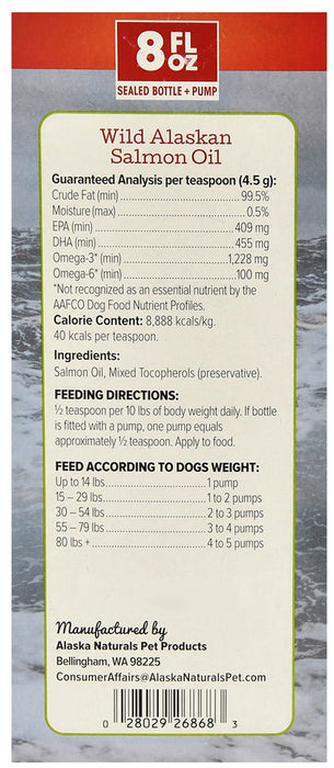 Alaska Naturals Wild Alaskan Salmon Oil, 120 oz - Jeffers - Animal Health & Wellness > Skin & Coat Care