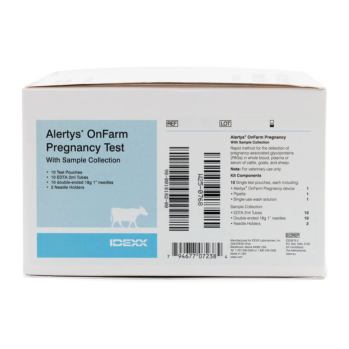 Alertys OnFARM Complete Pregnancy Test Kit – 10 Tests for Cattle, Sheep & Goats - Jeffers - Animal Health & Wellness > Breeding Supplies