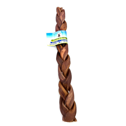 All - Natural Beef Collagen Dog Chews – Braided, Long - Lasting, Healthy Snack - PCI3T - Beef - 12" - 1 - 1