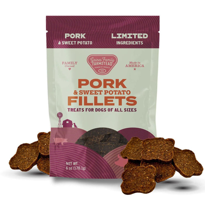 All Natural Meat & Sweet Potato Fillets Dog Treats – Limited Ingredient, Made in USA - GFFT - 8 oz - Beef and Sweet Potato - 18