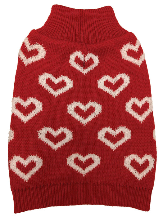 All Over Hearts Dog Sweater - Jeffers - Dog Supplies > Dog Apparel