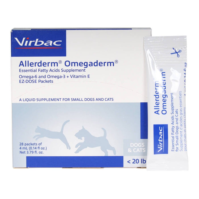 Allerderm Omegaderm EZ Dose, 4 ml Packets, Small Dogs, 28 ct - Jeffers - Animal Health & Wellness > Vitamins & Supplements