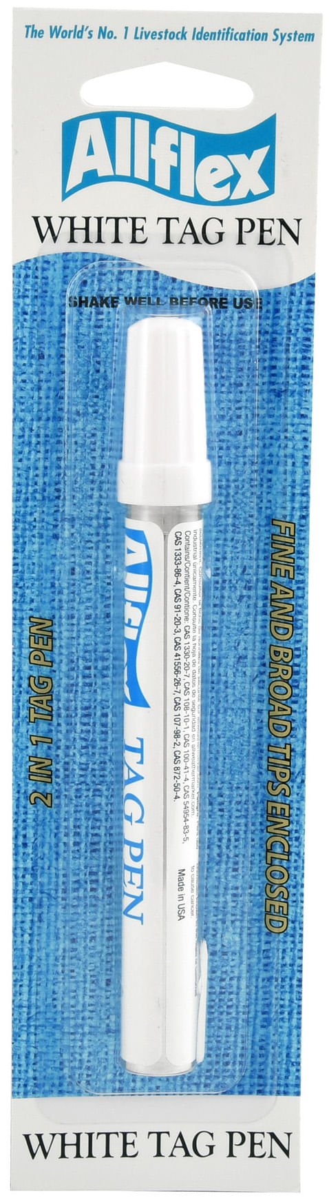 AllFlex 2 - in - 1 Tag Pen, White - Jeffers - Farm & Ranch Supplies > Identification & Ear Tags