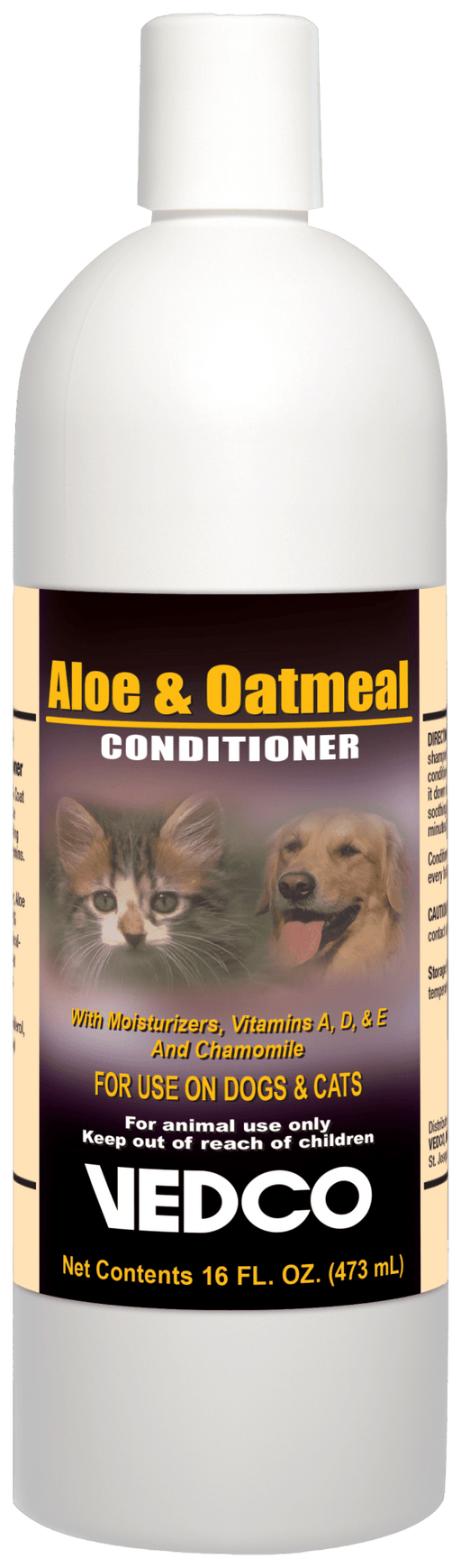 Aloe & Oatmeal Conditioner, 16 oz – Soothes Dry & Itchy Skin for Dogs & Cats - WVDJ - 16 oz - 1