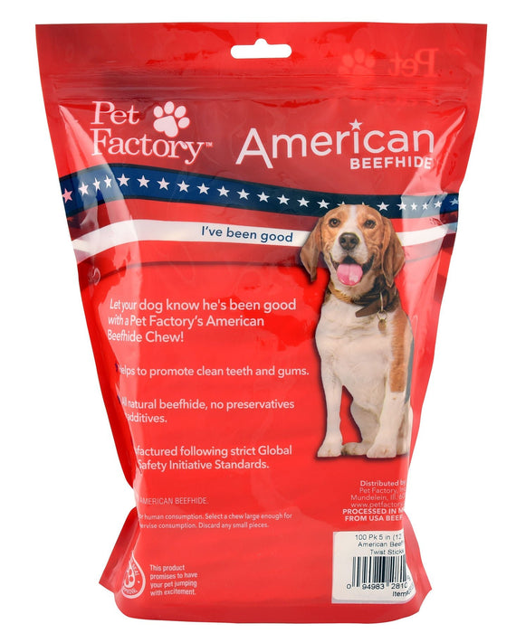 American Beefhide 5' Natural Twist Sticks - Jeffers - Dog Supplies > Dog Treats