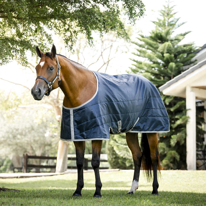Amigo Ionic Therapy Quarter Horse Stable Blanket - 210D, 50g Lightweight, Far Infrared Recovery Rug - FOXC8 - Blue - 68" - 1
