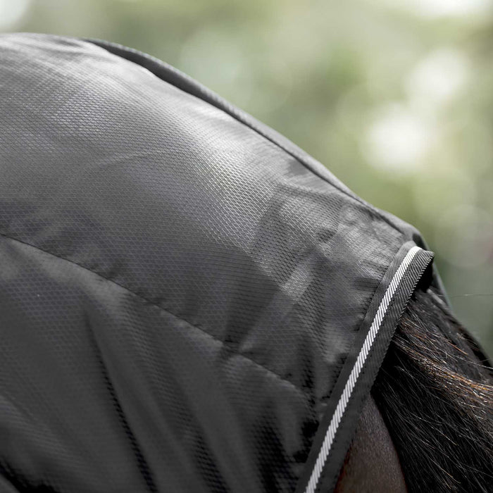 Amigo Quarter Horse Stable Blanket 210D Ripstop, 100g or 200g Fill, Stocky Build Fit - FOXBP - Black - 68" - 100 Gram - 4