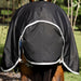Amigo Ripstop 900D Quarter Horse Plus Turnout Blanket - 200g Medium Weight, Waterproof with Detachable Hood - FOXBE - Black / White Trim - 68" - 5