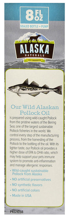 Alaska Naturals Wild Alaskan Pollock Oil for Dogs - 8 oz Alaska Naturals Wild Alaskan Pollock Oil  