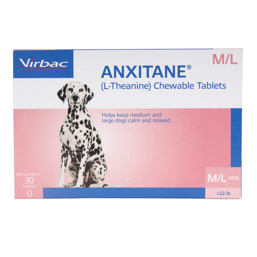 Anxitane M & L (L - Theanine) for Dogs, 30 Tablets - Jeffers - Animal & Pet Supplies > Pet Training Aids