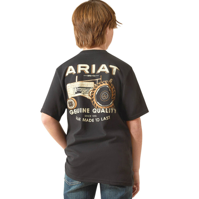 Ariat Boys Short Sleeve Tee - AI8MW - Gramps Tractor - Black - XSmall - 6