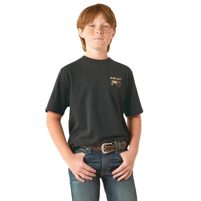 Ariat Boys Short Sleeve Tee - AI8MW - Gramps Tractor - Black - XSmall - 5