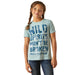 Ariat Girl Short Sleeve Tee - AI8QE - Blue Green - XSmall - Each - 3