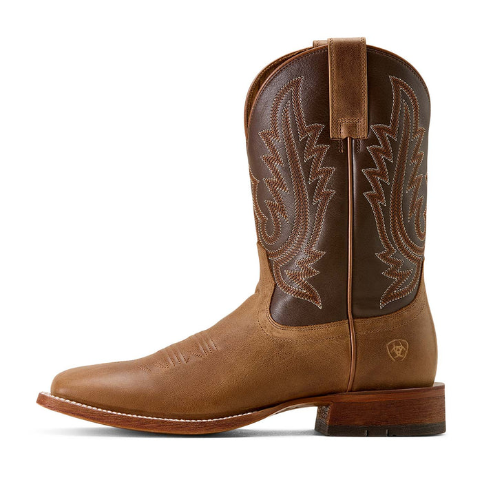 Ariat Men's Country Roads Wide Square Toe Cowboy Boot – Classic Western Leather Boot - AI3AS - Brown - 7D - 2