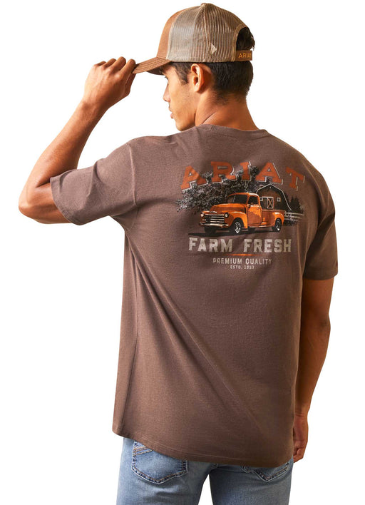 Ariat Men's Farm Fresh Truck Short Sleeve T-Shirt - AI23H - Brown - Small - 1