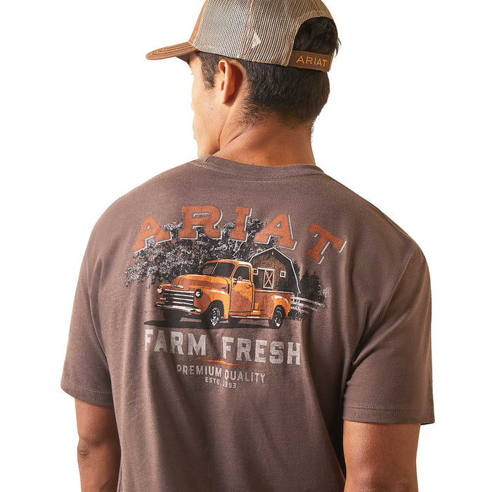 Ariat Men's Farm Fresh Truck Short Sleeve T-Shirt - AI23H - Brown - Small - 2