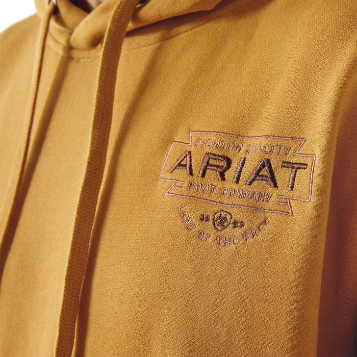 Ariat Mens Hoodie - AI8JA - Southwest Simple Bone Brown - Small - Each - 3