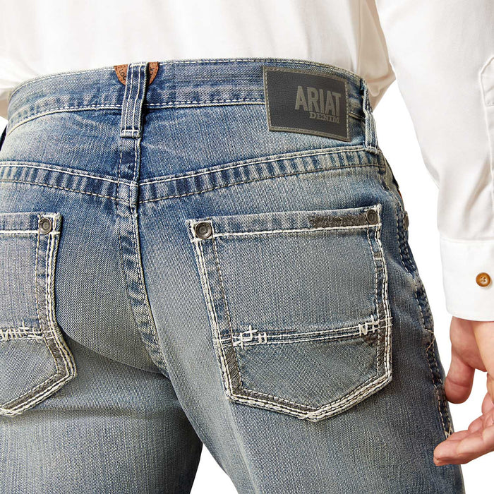 Ariat Men's M2 Relaxed Stirling Stretch Boot Cut Jean - AI7AR - Shasta Blue - 32x30 - 1 - 4