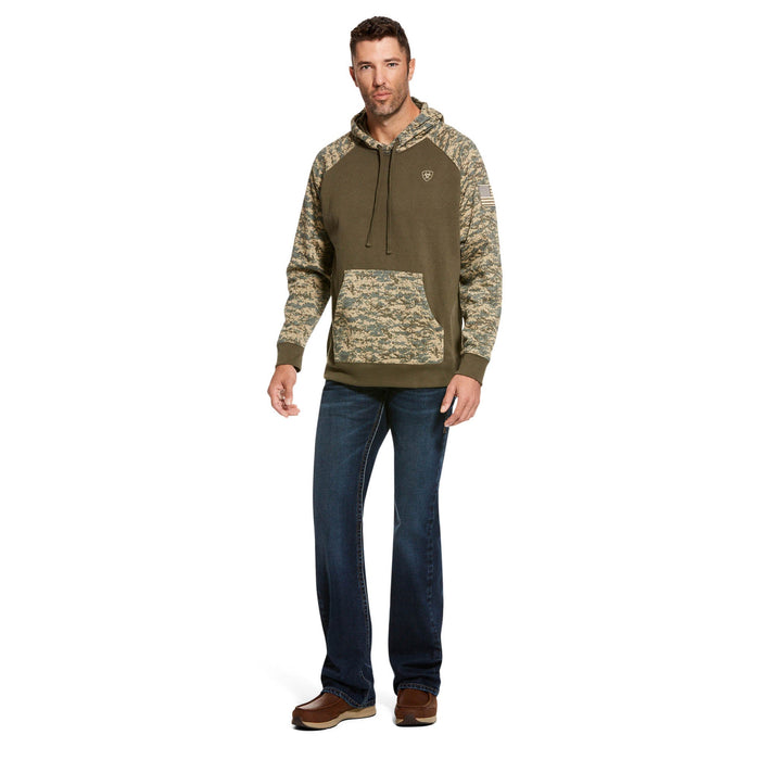 Ariat Men's Patriot Hoodie, Sage Camo - Jeffers - Men > Men's Clothing > Men's Jackets & Outerwear