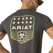 Ariat Mens Patriotic Badge Short Sleeve Shirt, 100% Cotton Unisex Top - AI9E1 - Charcoal - Small - Each - 2