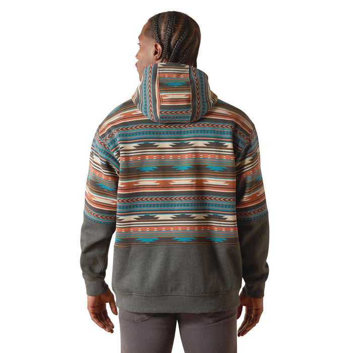 Ariat Mens Print Hoodie - AI8GQ - Rust Serape - Small - Each - 2