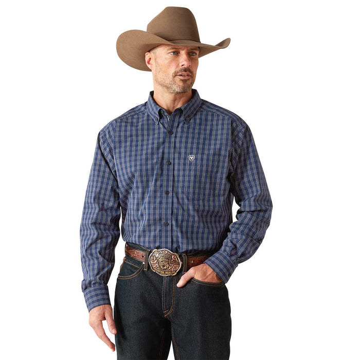 Ariat Mens Pro Sawyer Long Sleeve Shirt - AI8KS - Dark Blue - Small - Each - 1