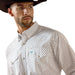 Ariat Mens Pro Series Western Classic Long Sleeve Snap Front Shirt - AI9F2 - White Geo - Small - 1 ct - 13