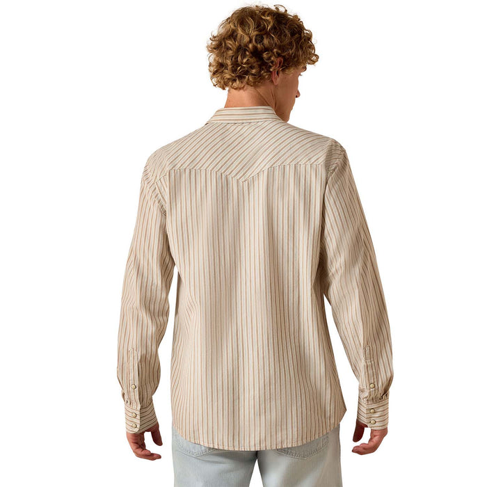 Ariat Men's Retro Long Sleeve Snap Western Shirt - AI9FV - Sandshell Stripe - Small - 1 ct - 5