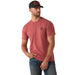 Ariat Mens Short Sleeve Shirt, Banner Badge Western Graphic Tee - AI9BZ - Red Clay - Small - Each - 7