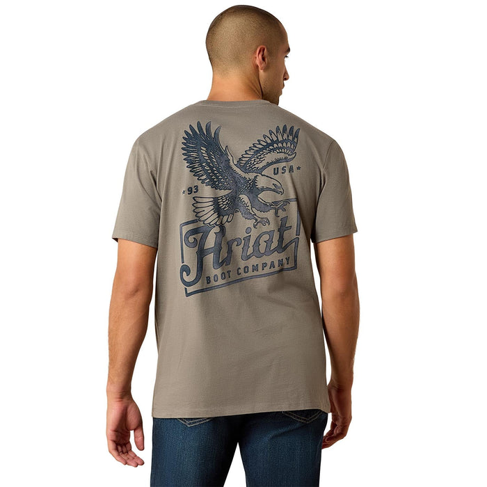 Ariat Mens Short Sleeve Shirt, Patriot Western Graphic Tee - AI9D3 - Grey - Small - Each - 1