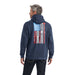 Ariat Men's US of A Sweatshirt Hoodie, Navy Heather - Jeffers - Men > Men's Clothing > Men's Jackets & Outerwear