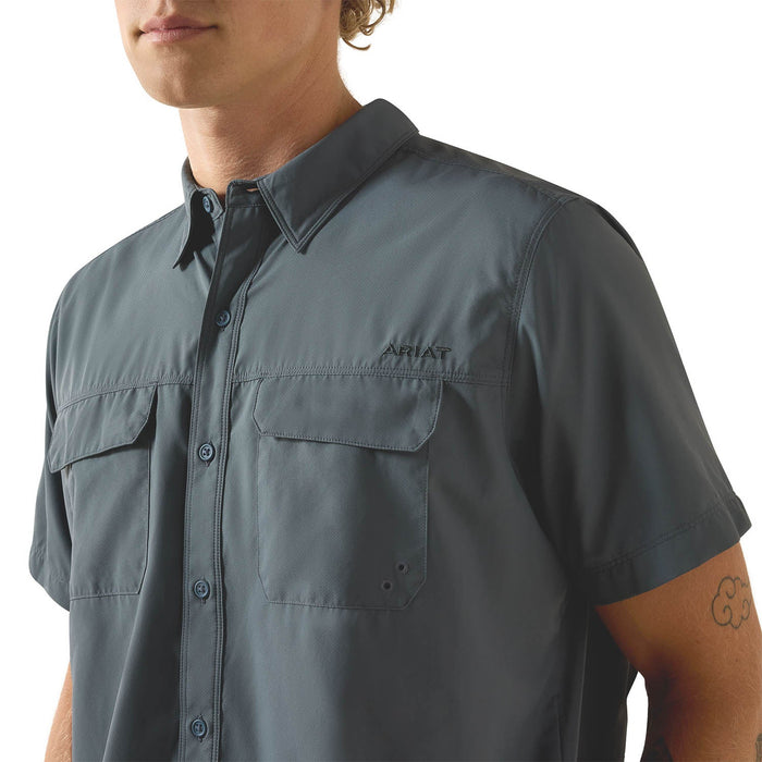 Ariat Men's VentTek Fitted Outbound Short Sleeve Shirt - AI9H8 - Dark Slate - Small - 1 ct - 9