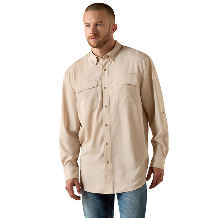 Ariat Men's VentTek Outbound Classic Fit Long Sleeve Shirt - AI9GQ - Tan - Small - 1 ct - 6
