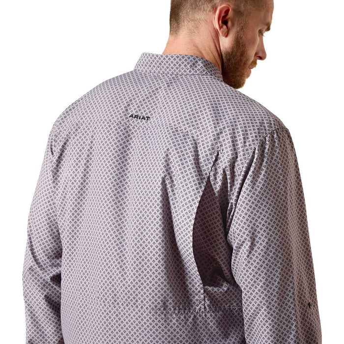 Ariat Men's VentTek Outbound Classic Fit Long Sleeve Shirt - AI9GV - Gray Printed - Small - 1 ct - 13