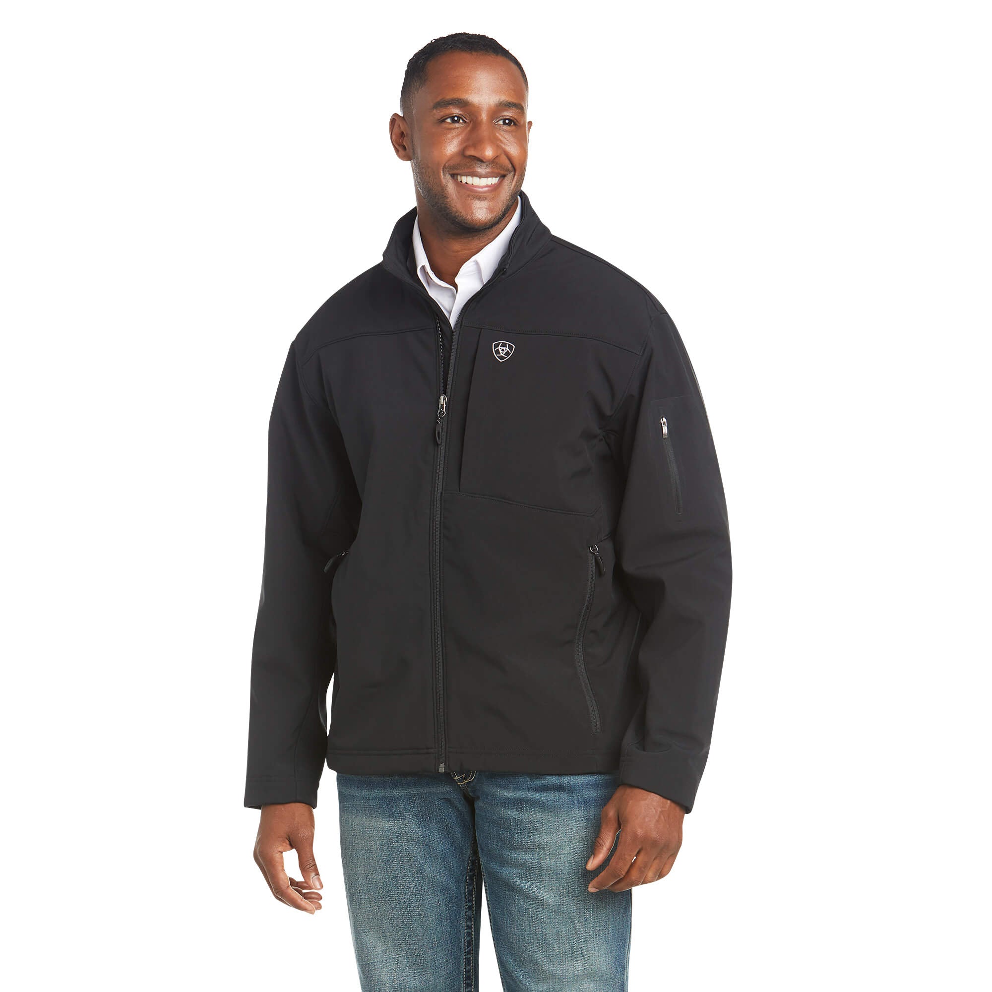 Ariat Men's Vernon 2.0 Softshell Jacket, Black / Coffee — Jeffers