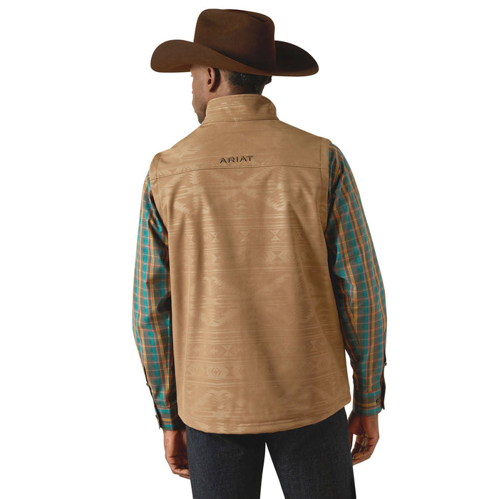 Ariat Mens "Vernon" Softshell Vest – Wind - Resistant Stretch Outdoor Vest - AIBA2 - Khaki - Small - 2