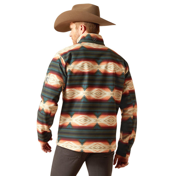 Ariat Mens Western Print Logo Softshell Jacket – Water - Resistant Stretch Lightweight Jacket - AIBAY - Multi - Small - 2