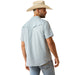 Ariat Men's Western VentTek Short Sleeve Fitted Snap Shirt - UPF 40 - AI9HE - Blue - Small - 1 ct - 2