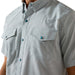 Ariat Men's Western VentTek Short Sleeve Fitted Snap Shirt - UPF 40 - AI9HE - Blue - Small - 1 ct - 4
