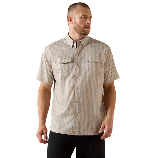 Ariat Men's Western VentTek Short Sleeve Snap Shirt - AI9ED - Gray - Small - 1 ct - 1