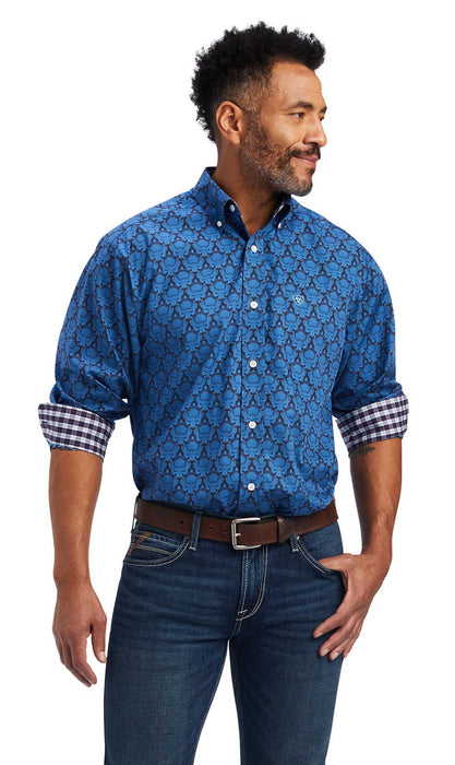 Ariat Men's Wrinkle Dax Classic Fit Shirt, Limoges - Jeffers - Men > Men's Clothing > Men's Shirts