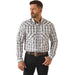 Ariat Men's Wrinkle - Free Fitted Snap Button Long Sleeve Shirt - AI9J4 - White Plaid - Small - 1 ct - 1