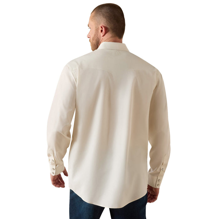 Ariat Men's Wrinkle Free Long Sleeve Snap Shirt – Classic Western Style - AI9HX - White - Small - 1 ct - 2