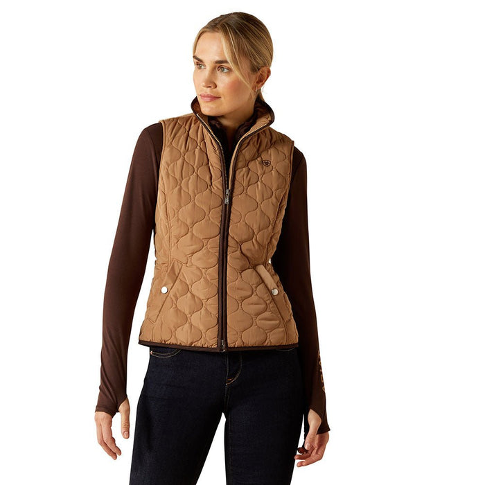 Ariat Womens Ashley 2.0 Insulated Vest – Lightweight Warmth, Tailored Fit, Weather - Resistant - AIBFG - Brown - Xsmall - Each - 10