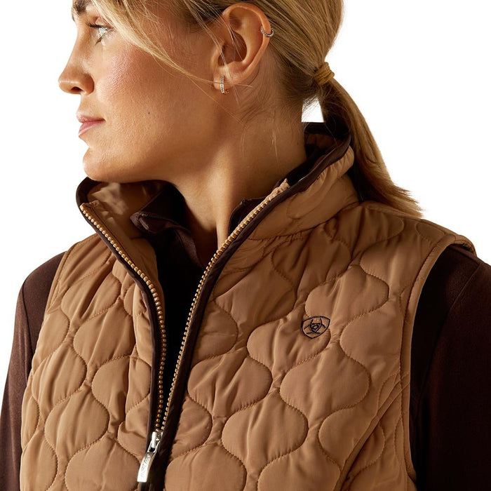 Ariat Womens Ashley 2.0 Insulated Vest – Lightweight Warmth, Tailored Fit, Weather - Resistant - AIBFG - Brown - Xsmall - Each - 13