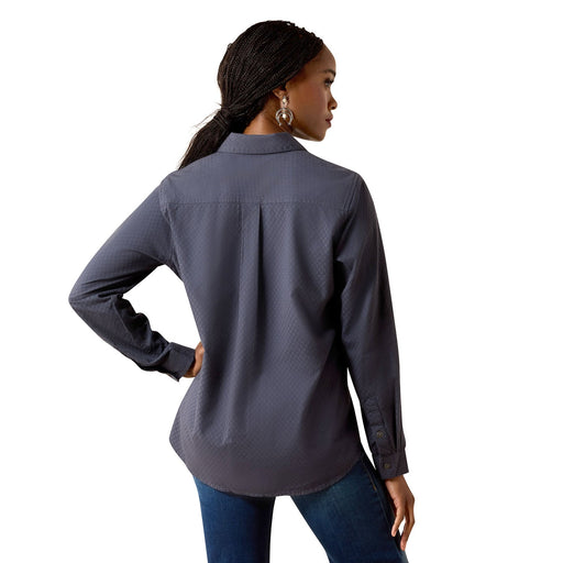 Ariat Women’s Billie Jean Relaxed - Fit Western Shirt - AIBPR - Ombre Blue Dobby - XSmall - 2