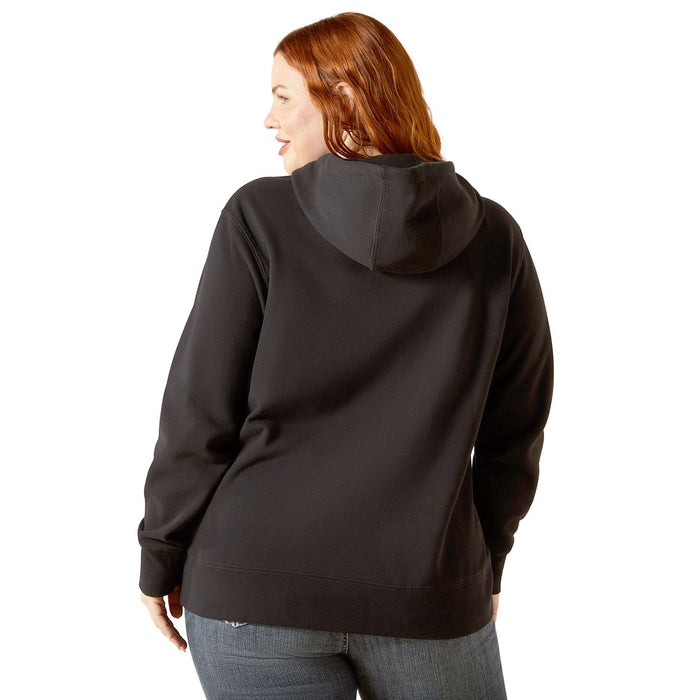 Ariat Womens Booted Logo Hoodie - AI8AZ - Black - Small - Each - 2