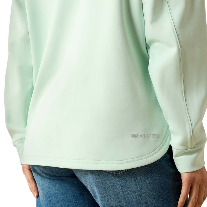 Ariat Women's Breeze Logo 1/2 Zip Fleece Sweatshirt - AIBQQ - Aqua - XSmall - 7